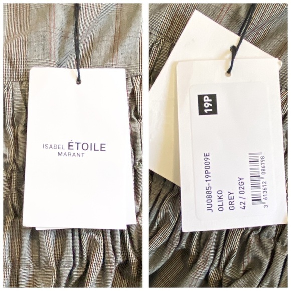 Isabel Marant Étoile Skirt, Oliko Checked mini skirt, size FR42/US10 , nwt - Picture 9 of 12